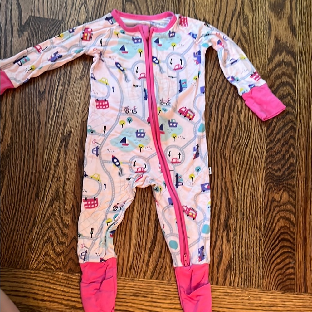 Little Sleepies Pink Road Zippy